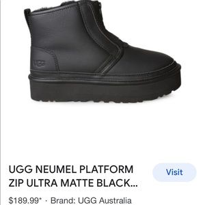 UGG Neumel Platform leather zip boots